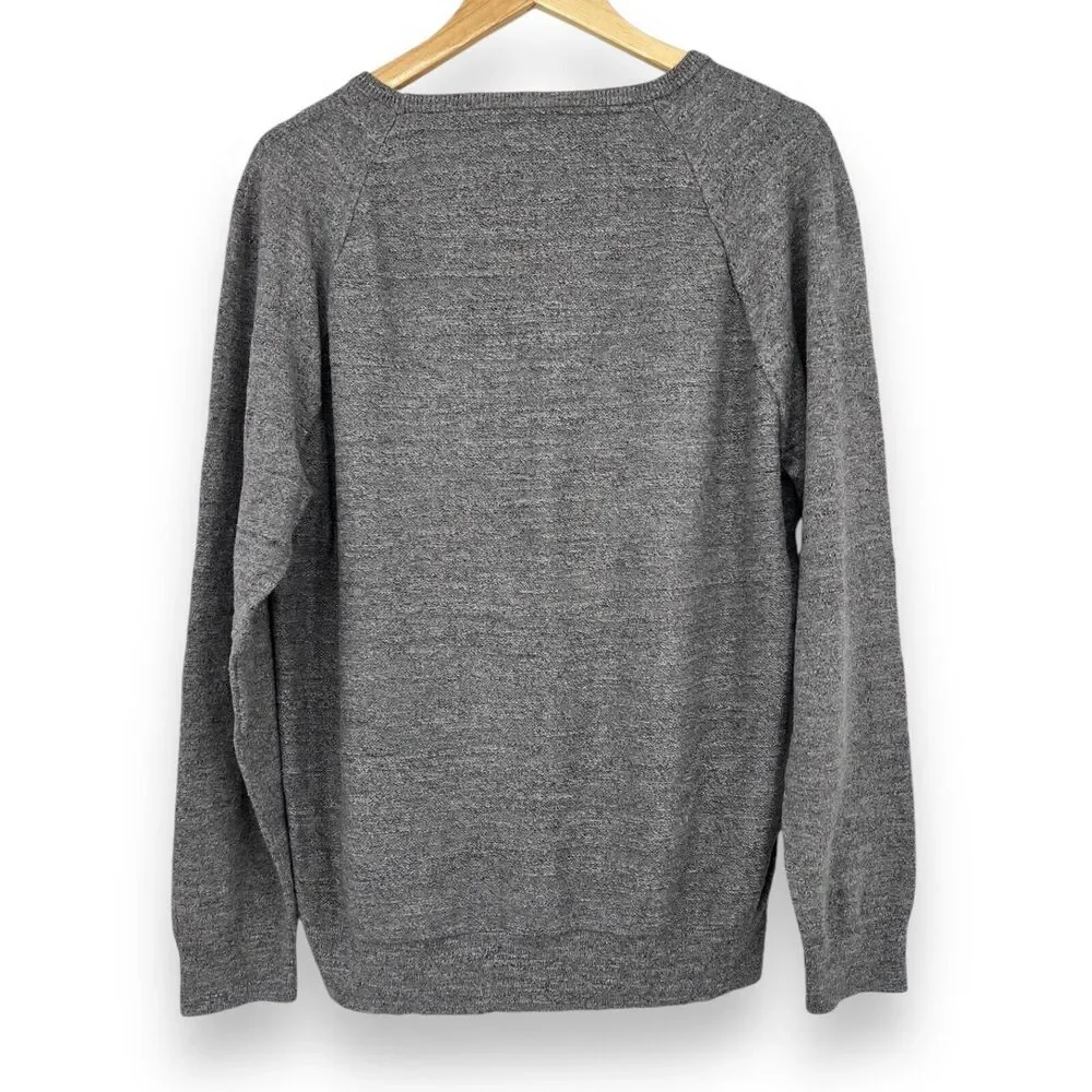 J. Crew Slim Heather Gray Long Sleeve Sweatshirt Men's XL